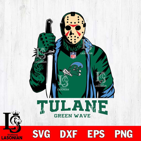 Tulane Green Wave Jason Voorhees Horror 3 Svg Eps Dxf Png File, NCAA svg, Digital Download, Instant Download