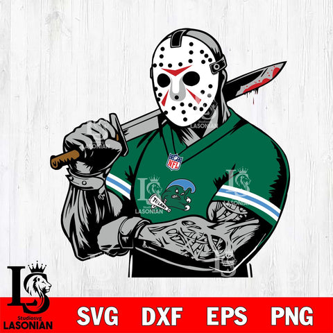 Tulane Green Wave Jason Voorhees Horror 6 Svg Eps Dxf Png File, NCAA svg, Digital Download, Instant Download