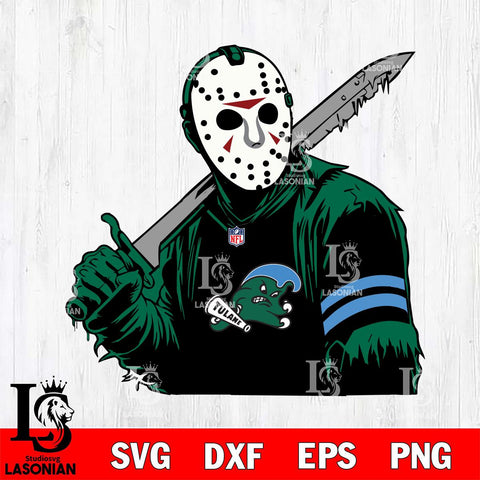 Tulane Green Wave Jason Voorhees Horror 7 Svg Eps Dxf Png File, NCAA svg, Digital Download, Instant Download