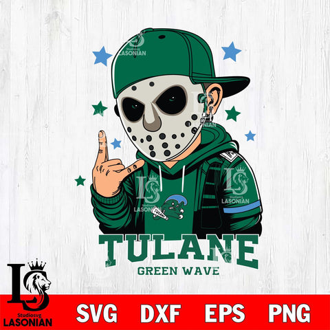 Tulane Green Wave Jason Voorhees Horror 9 Svg Eps Dxf Png File, NCAA svg, Digital Download, Instant Download
