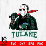 Tulane Green Wave Jason Voorhees Horror Halloween Svg Eps Dxf Png File, NCAA svg, Digital Download, Instant Download