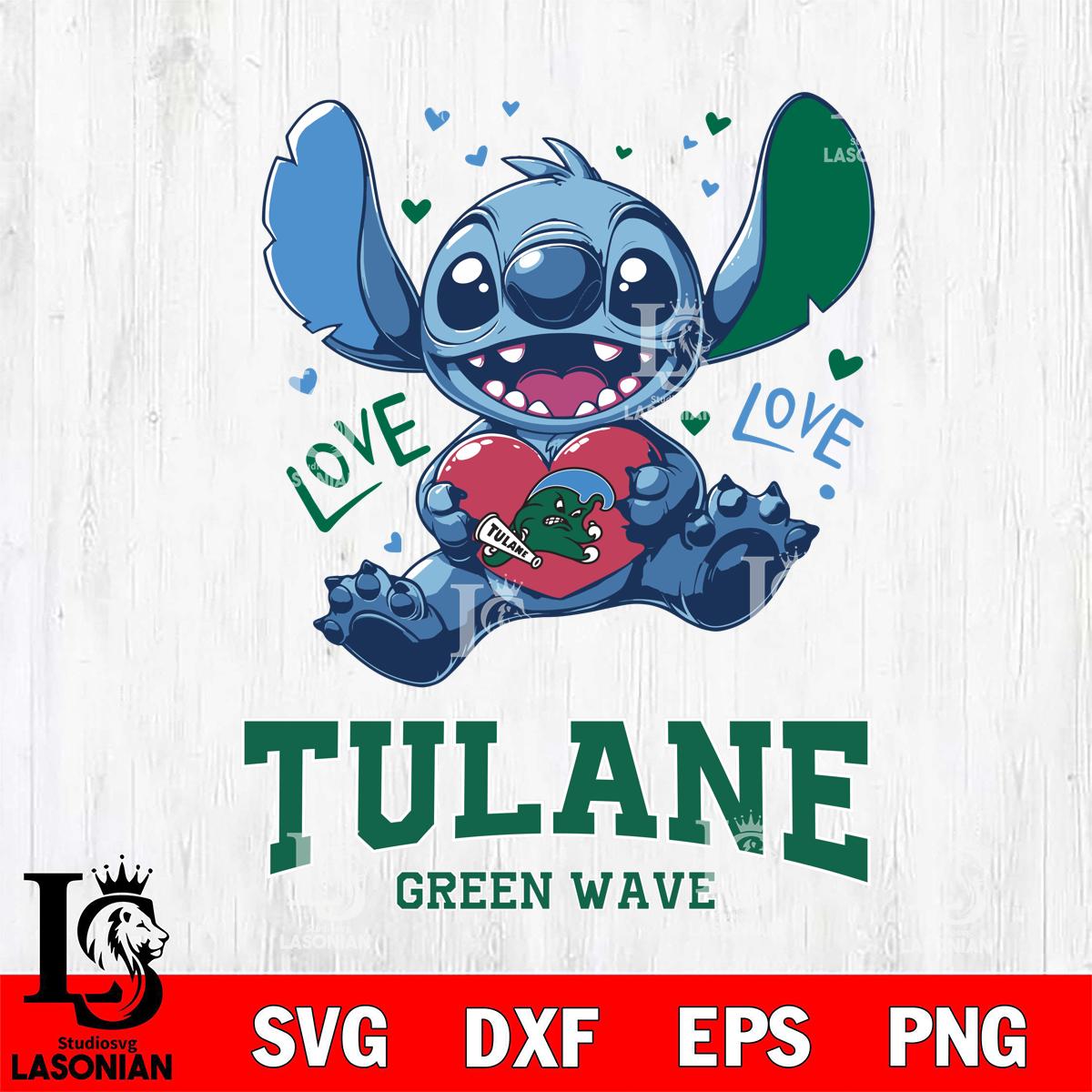 Tulane Green Wave Love Stitch – lasoniansvg