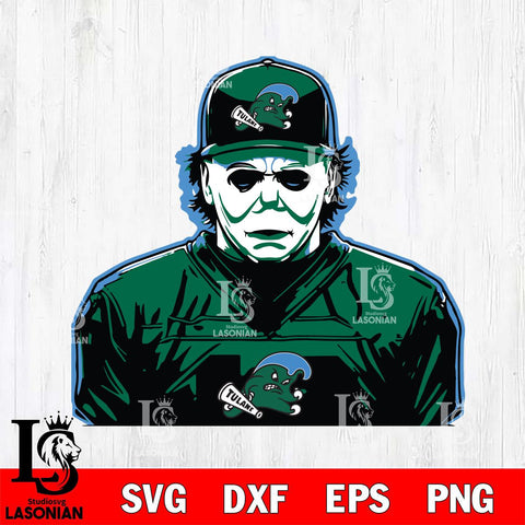 Tulane Green Wave Michael Myers Horror Halloween Svg Eps Dxf Png File, NCAA svg, Digital Download, Instant Download