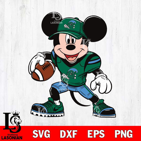Tulane Green Wave Mickey Mouse Svg Eps Dxf Png File, NCAA svg, Digital Download, Instant Download