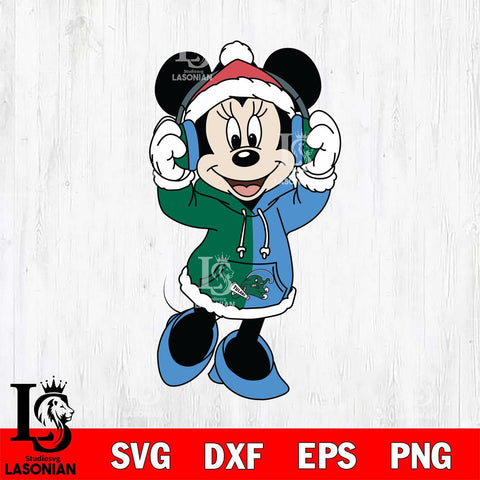 Tulane Green Wave Minnie Mouse Disney Football Christmas File Cut, NCAA SVG DXF EPS PNG FILE, Digital Download , Criucut , Silhouette