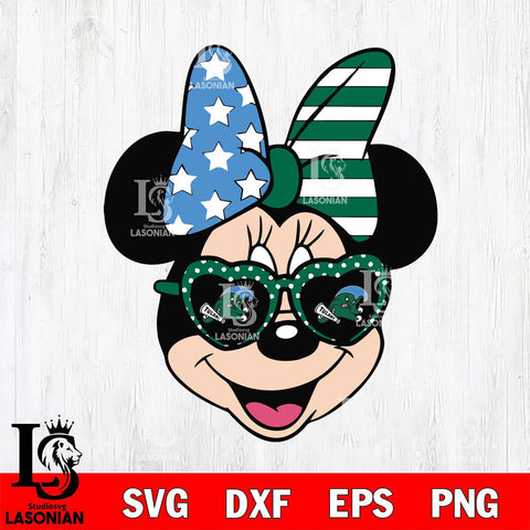 Tulane Green Wave Minnie Mouse Love Svg Eps Dxf Png File, NCAA svg, Digital Download, Instant Download