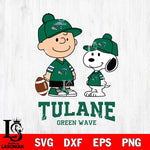 Tulane Green Wave Peanuts Snoopy Friends Football SVG DXF EPS PNG FILE,Snoopy File Cut, NCAA Digital Download,Instant Download,Christmas Silhouette