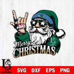 Tulane Green Wave Rock Santa Claus Football Svg dxf eps png pdf file,NCAA svg,Digital Download,Cricut file