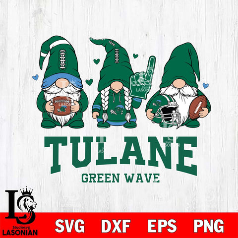 Tulane Green Wave Rugby Gnome File Cut, NCAA SVG, Digital Download , Criucut , Silhouette