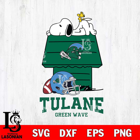 Tulane Green Wave Snoopy Chill Football SVG DXF EPS PNG FILE,Snoopy File Cut, NCAA Digital Download,Instant Download,Christmas Silhouette