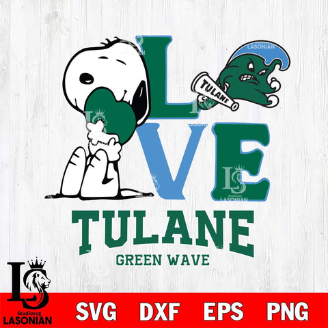 Tulane Green Wave Snoopy Sport 10 Svg Eps Dxf Png File, Digital Download