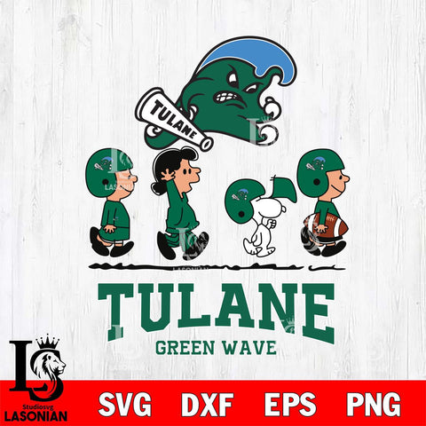 Tulane Green Wave Snoopy Sport 12 Svg Eps Dxf Png File, Digital Download