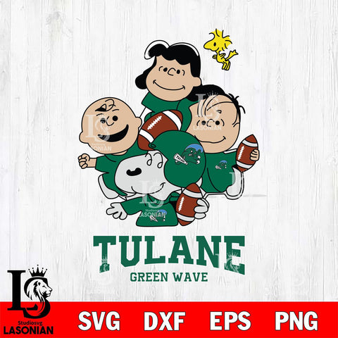 Tulane Green Wave Snoopy Sport 4 Svg Eps Dxf Png File, Digital Download