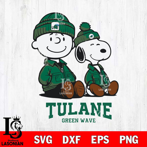 Tulane Green Wave Snoopy Sport 6 Svg Eps Dxf Png File, Digital Download