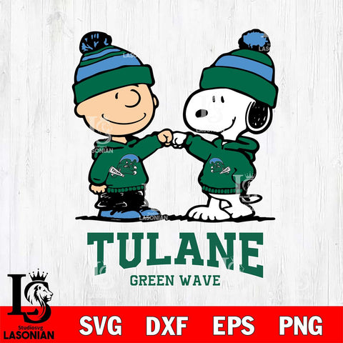 Tulane Green Wave Snoopy Sport 9 Svg Eps Dxf Png File, Digital Download