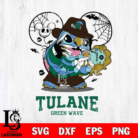 Tulane Green Wave Stitch Freddy Krueger Halloween Svg Eps Dxf Png File, Digital Download, Instant Download