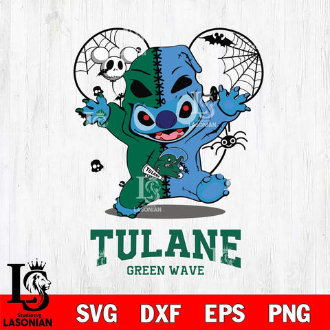 Tulane Green Wave Stitch Horror Halloween 2 Svg Eps Dxf Png File, Digital Download, Instant Download