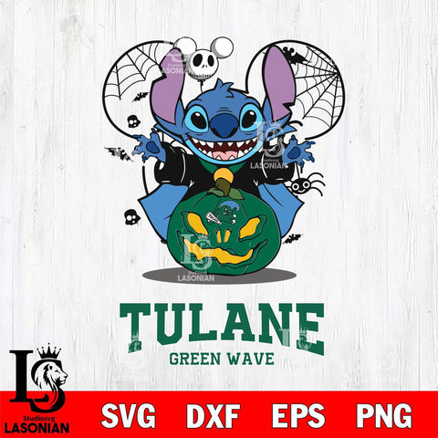 Tulane Green Wave Stitch Horror Halloween Svg Eps Dxf Png File, Digital Download, Instant Download