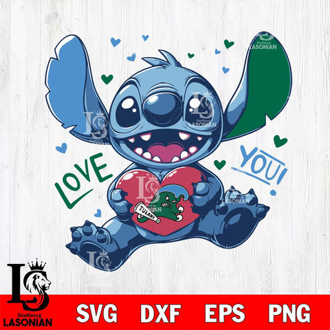 Tulane Green Wave Stitch Love Svg Eps Dxf Png File, NCAA svg, Digital Download, Instant Download