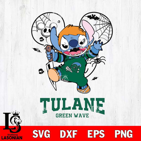 Tulane Green Wave Stitch Michael Halloween Svg Eps Dxf Png File, Digital Download, Instant Download