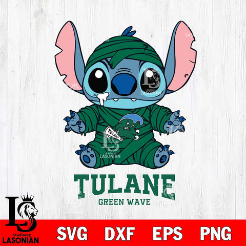 Tulane Green Wave Stitch Mummy Svg Eps Dxf Png File, NCAA svg, Digital Download, Instant Download
