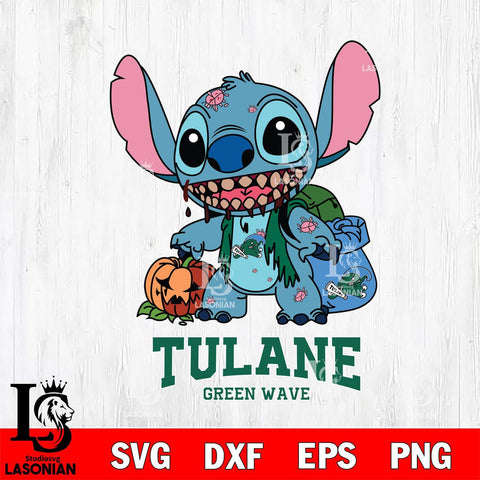 Tulane Green Wave Stitch Zombie Svg Eps Dxf Png File, NCAA svg, Digital Download, Instant Download