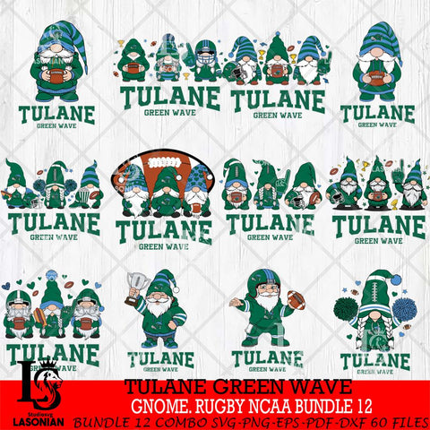 Tulane Green Wave  Gnome Football NCAA Bundle File Cut, NCAA SVG, Digital Download , Criucut , Silhouette