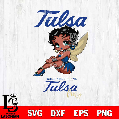 Tulsa Golden Hurricane Beauty Black Fairy Betty Boop, Svg Eps Dxf Png File, Digital Download