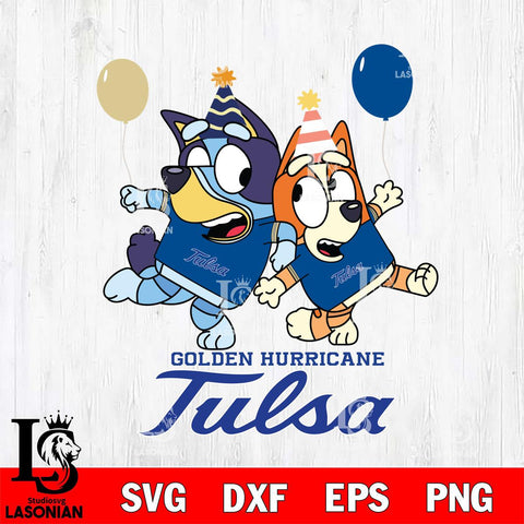 Tulsa Golden Hurricane Bluey & Bingo 2 Svg Eps Dxf Png File, NCAA svg, Digital Download, Instant Download