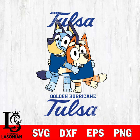 Tulsa Golden Hurricane Bluey & Bingo 3 Svg Eps Dxf Png File, NCAA svg, Digital Download, Instant Download