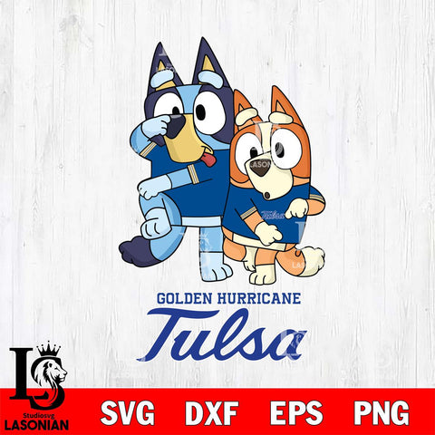 Tulsa Golden Hurricane Bluey & Bingo Svg Eps Dxf Png File, NCAA svg, Digital Download, Instant Download