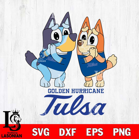 Tulsa Golden Hurricane Bluey & Bingo 5 Svg Eps Dxf Png File, NCAA svg, Digital Download, Instant Download