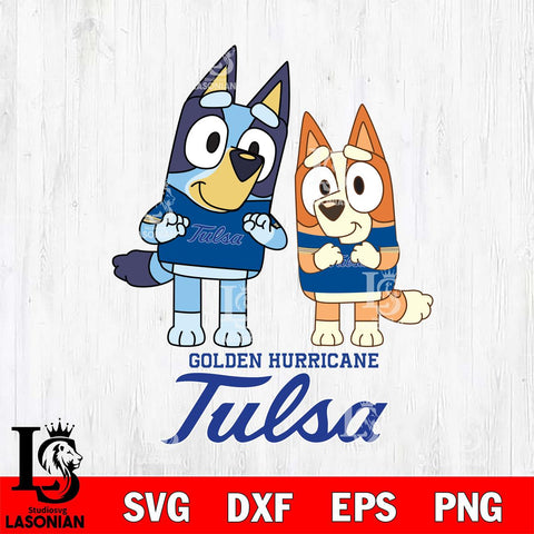 Tulsa Golden Hurricane Bluey & Bingo 6 Svg Eps Dxf Png File, NCAA svg, Digital Download, Instant Download