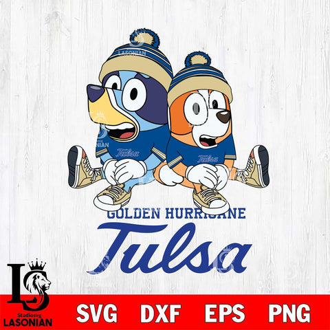 Tulsa Golden Hurricane Bluey & Bingo 8 Svg Eps Dxf Png File, NCAA svg, Digital Download, Instant Download