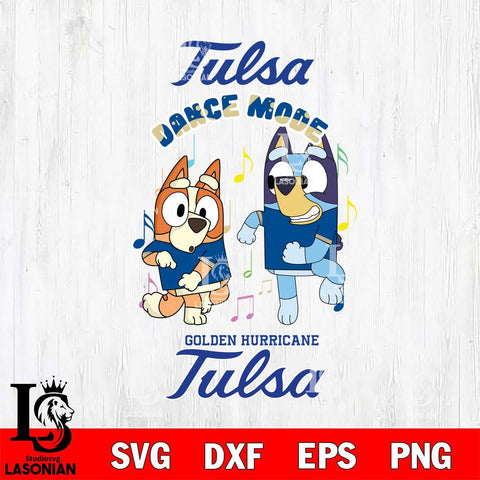 Tulsa Golden Hurricane Bluey Bingo Dance Mode Svg Eps Dxf Png File, NCAA svg, Digital Download, Instant Download