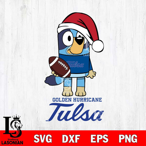 Tulsa Golden Hurricane Bluey Christmas Svg Eps Dxf Png File, Digital Download