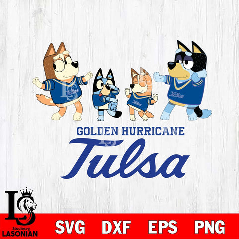 Tulsa Golden Hurricane Bluey Dance Squats Svg Eps Dxf Png File, Digital Download, Instant Download
