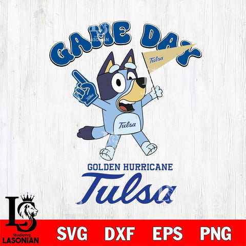 Tulsa Golden Hurricane Bluey Game Day Svg Eps Dxf Png File, Digital Download, Instant Download