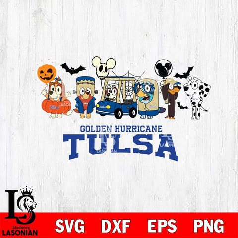 Tulsa Golden Hurricane Bluey Halloween Svg Eps Dxf Png File, Digital Download, Instant Download