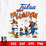 Tulsa Golden Hurricane Bluey Halloween Family Svg Eps Dxf Png File, Digital Download, Instant Download