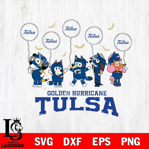 Tulsa Golden Hurricane Bluey Halloween Spooky Svg Eps Dxf Png File, Digital Download, Instant Download