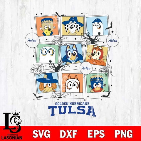 Tulsa Golden Hurricane Bluey Halloween Sport Svg Eps Dxf Png File, Digital Download, Instant Download