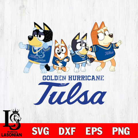 Tulsa Golden Hurricane Bluey Mode Dance Squats Svg Eps Dxf Png File, Digital Download, Instant Download