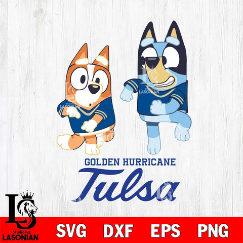 Tulsa Golden Hurricane Bluey with Chilli Dance Svg Eps Dxf Png File, Digital Download, Instant Download
