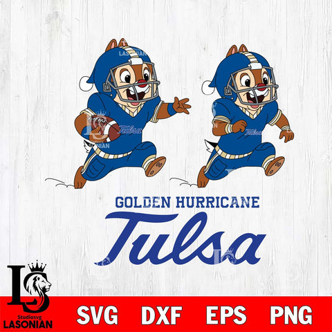 Tulsa Golden Hurricane Chip & Dale Football Cricut,Christmas SVG DXF EPS PNG FILE, NCAA Digital Download,Instant Download, Silhouette