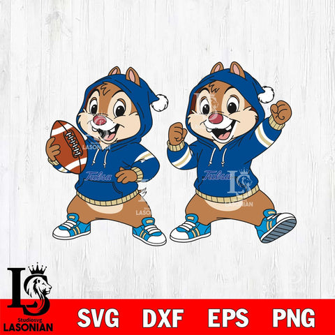 Tulsa Golden Hurricane Chip và Dale Football File Cut, NCAA SVG DXF EPS PNG FILE, Digital Download , Criucut , Silhouette