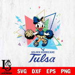 Tulsa Golden Hurricane Cute Daisy Duck Cheerleader SVG DXF EPS PNG FILE, NCAA File Cut,Digital Download,Instant Download