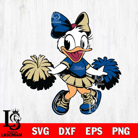 Tulsa Golden Hurricane Daisy Duck Cheerleader Svg Eps Dxf Png File, NCAA svg, Digital Download, Instant Download