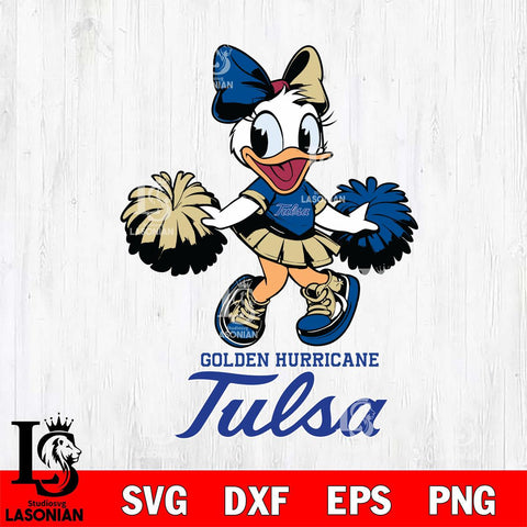 Tulsa Golden Hurricane Daisy Duck Cheerleader Disney, Svg Eps Dxf Png File, Digital Download