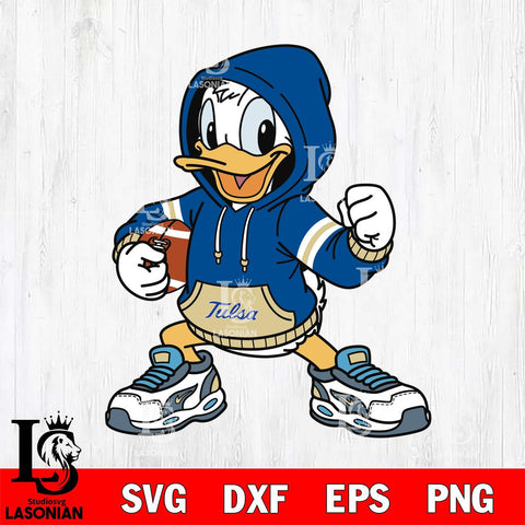 Tulsa Golden Hurricane Donald Duck Disney Christmas File Cut, NCAA SVG DXF EPS PNG FILE, Digital Download , Criucut , Silhouette